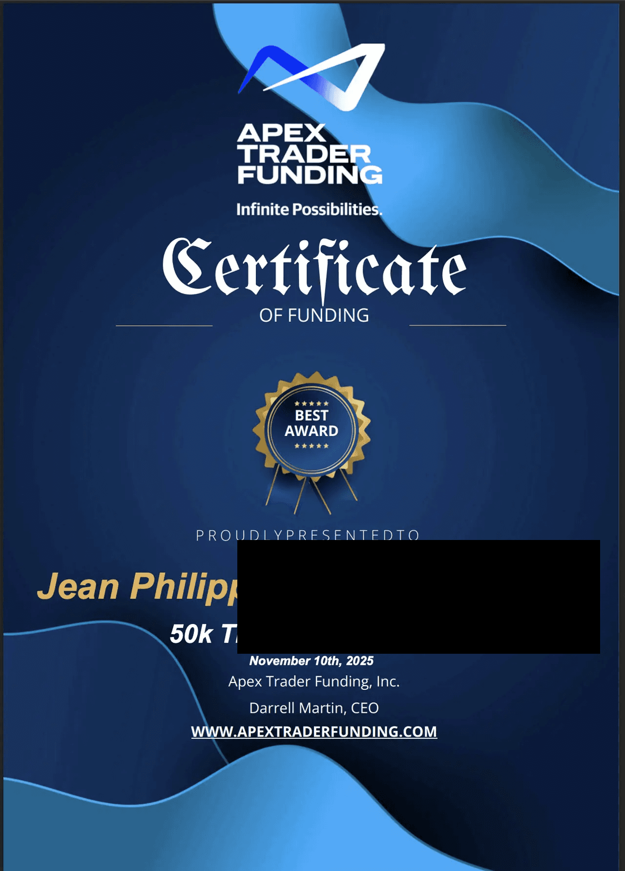 Diplôme Prop Firm