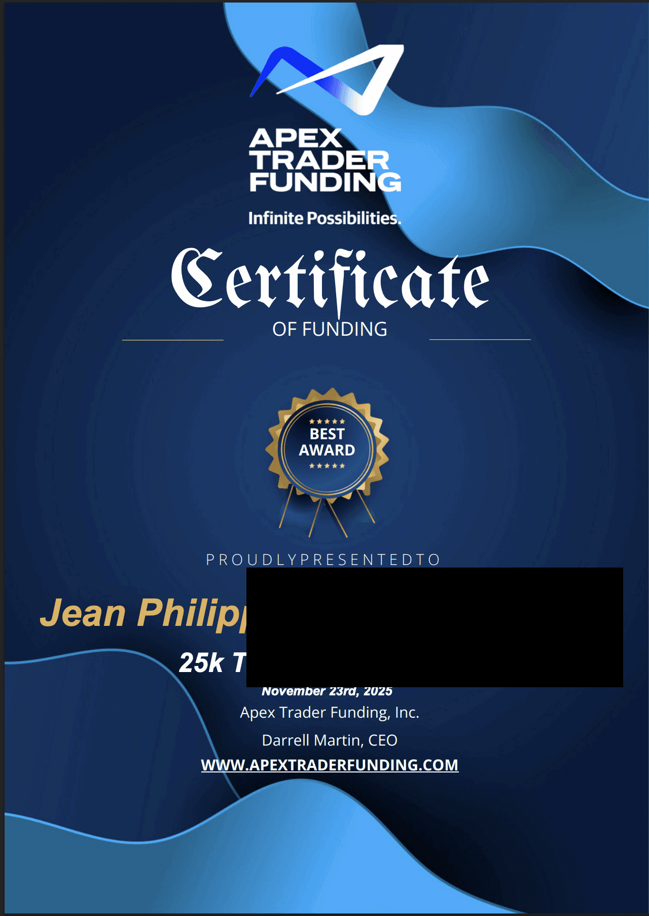 Diplôme Prop Firm