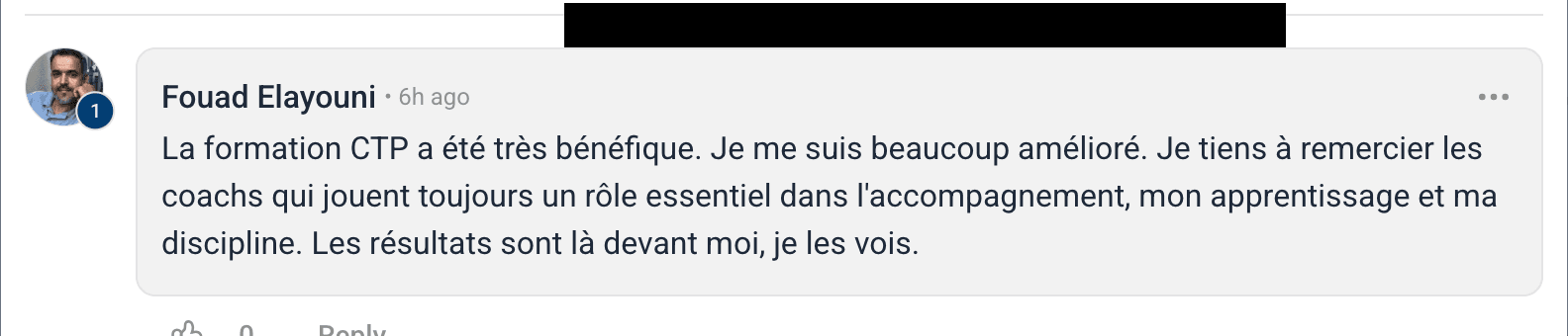 Témoignage élève